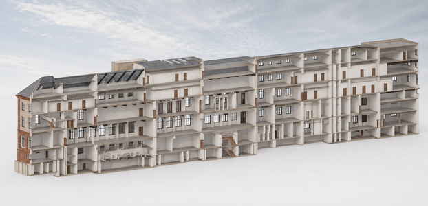 3D BIM Modell :: Innenräume Senckenberg Museum Frankfurt am Main