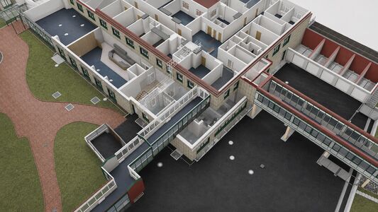 3D ArchiCAD Modell :: Rehazentrum Bad Driburg, Klinik Berlin