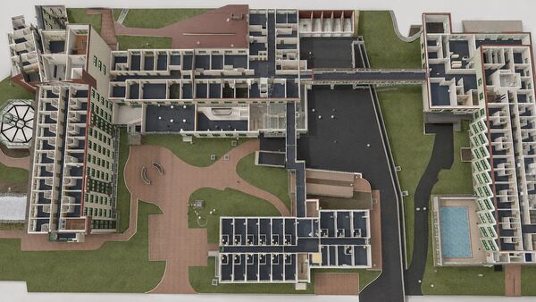 3D ArchiCAD Modell :: Rehazentrum Bad Driburg, Klinik Berlin