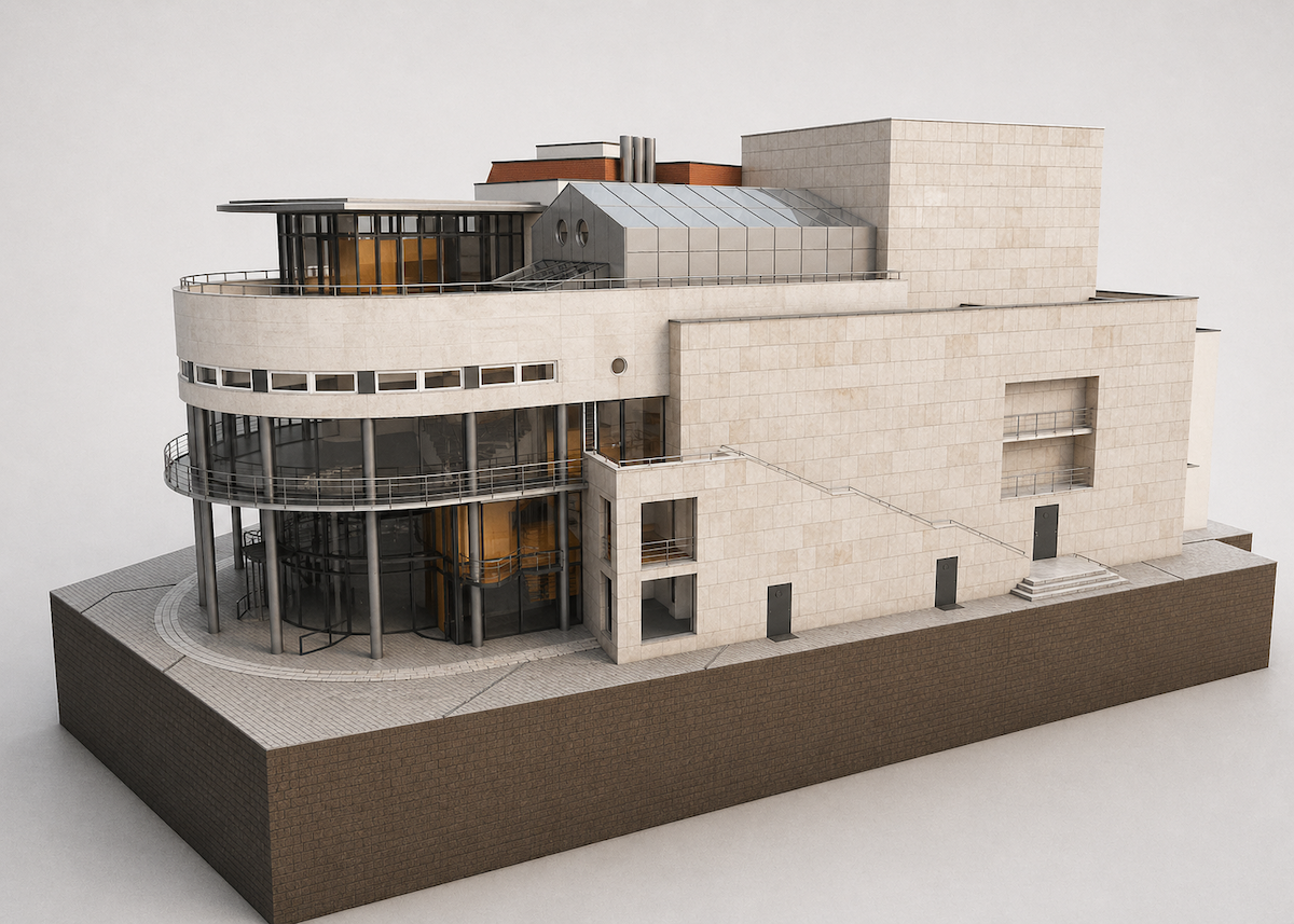 3D Revit Fassadenmodell Staatstheater Braunschweig Kleines Haus