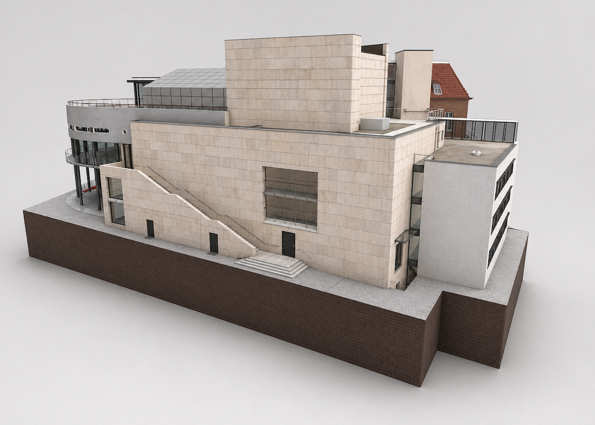 3D Revit Fassadenmodell Staatstheater Braunschweig Kleines Haus