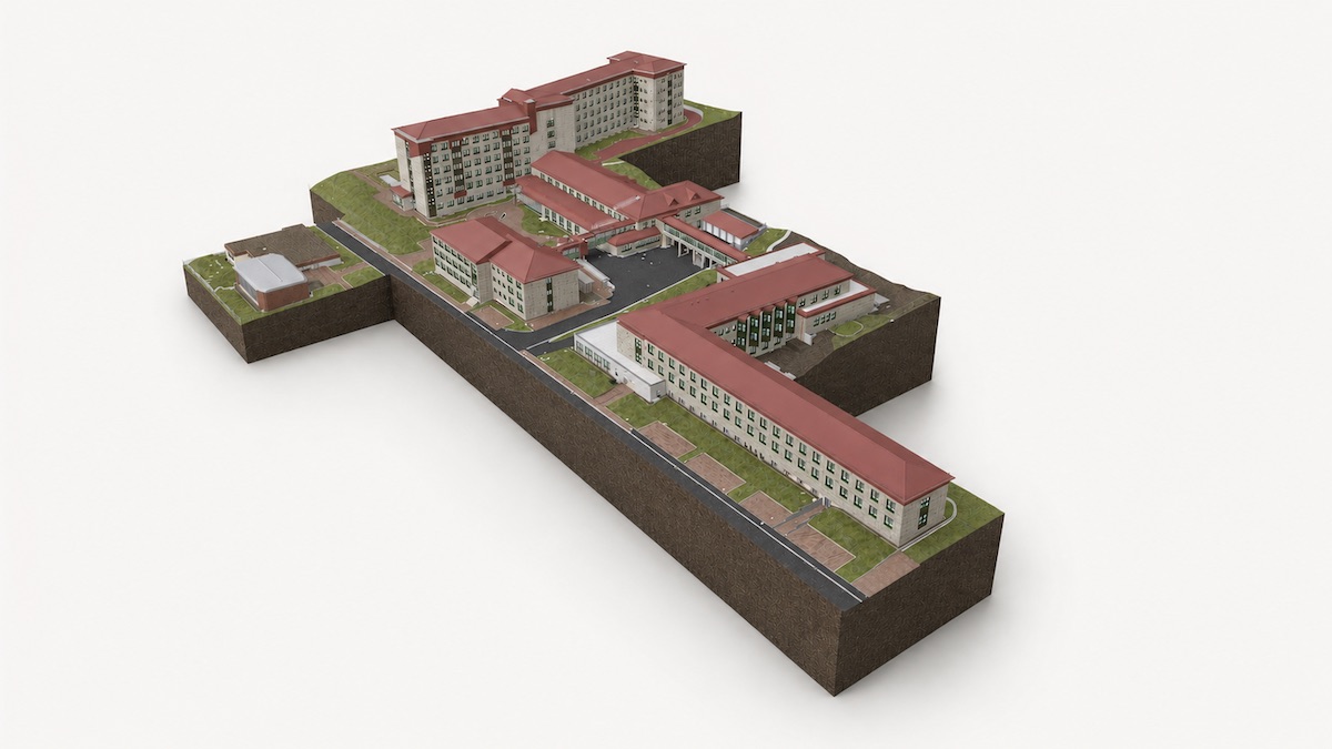 3D ArchiCAD Modell :: Rehazentrum Bad Driburg, Klinik Berlin