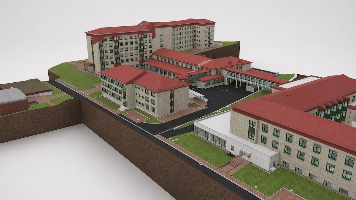 3D ArchiCAD Modell :: Rehazentrum Bad Driburg, Klinik Berlin